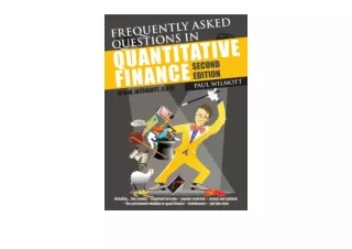 PDF read online Frequently Asked Questions in Quantitative Finance free acces