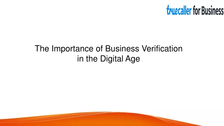 the importance of business verification