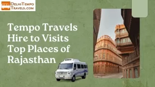 Tempo Travels Hire to Visits Top Places of Rajasthan