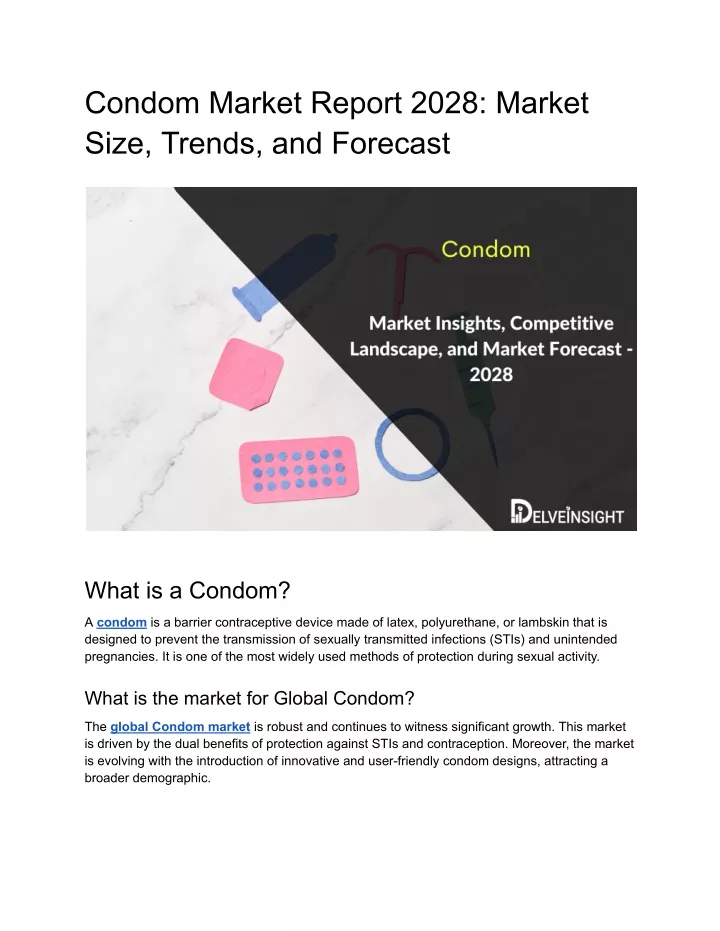 condom market report 2028 market size trends