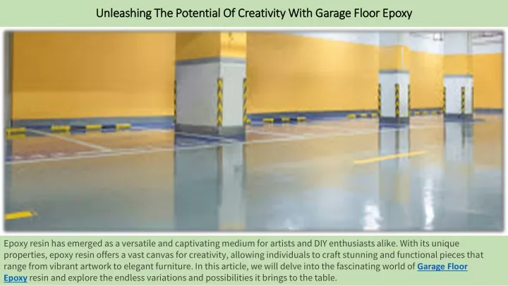 unleashing the potential of creativity with garage floor epoxy