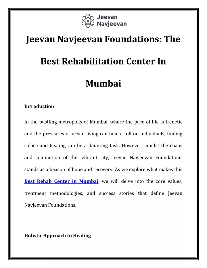 jeevan navjeevan foundations the