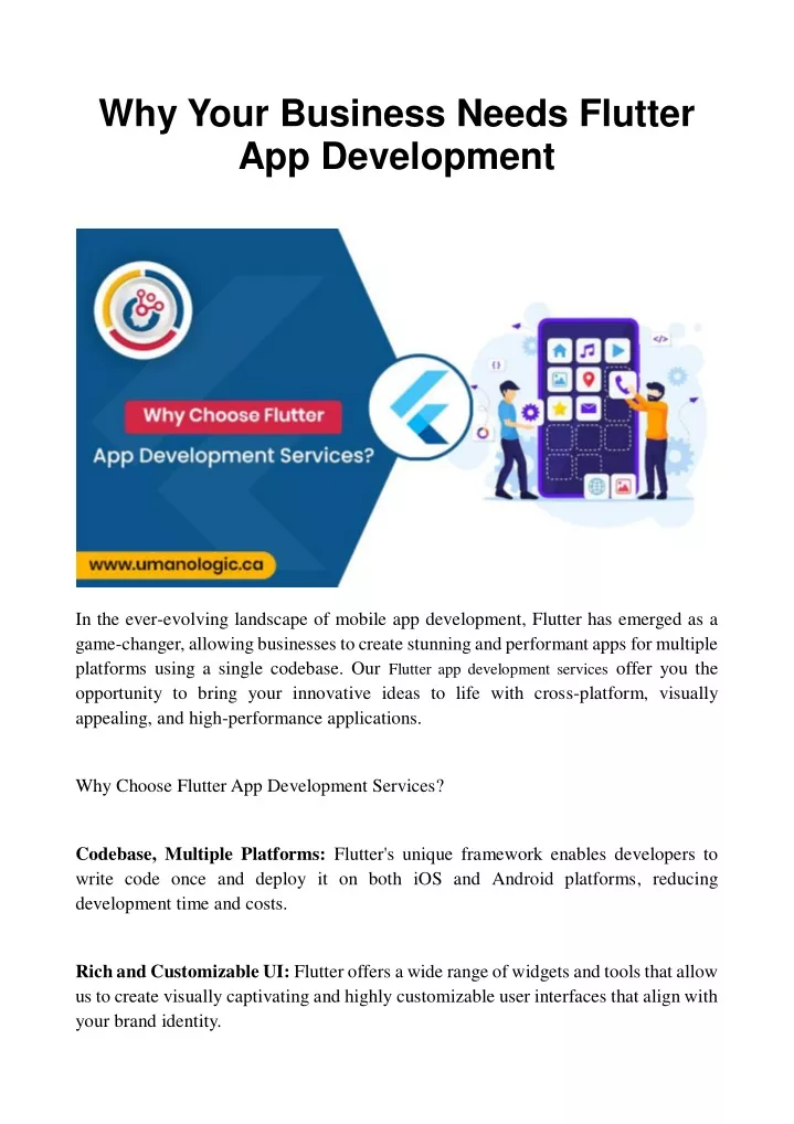 why your business needs flutter app development