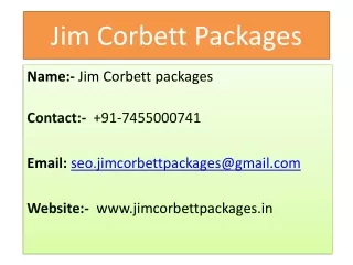 Jim Corbett Packages