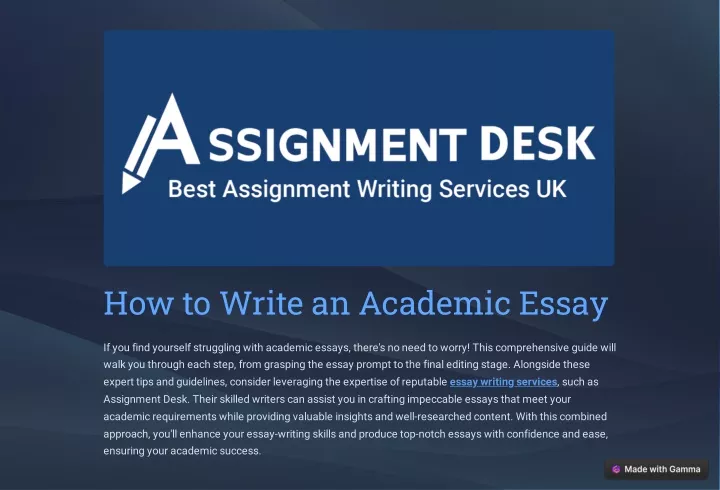 how to write an academic essay