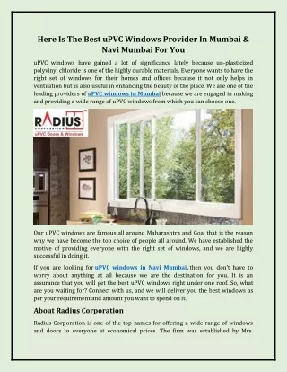 upvc windows in Mumbai