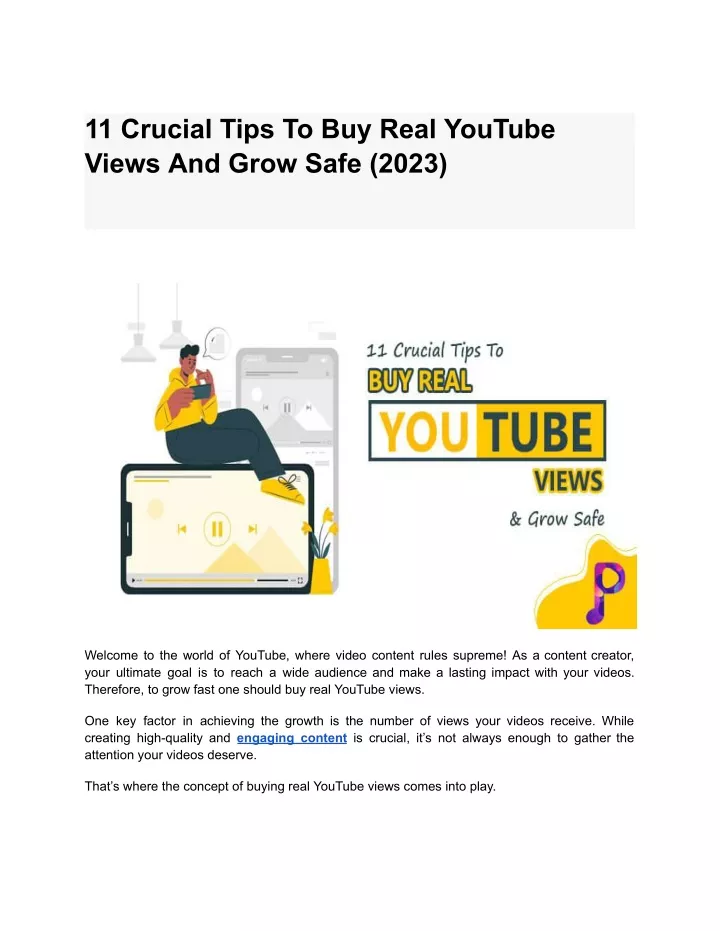 11 crucial tips to buy real youtube views