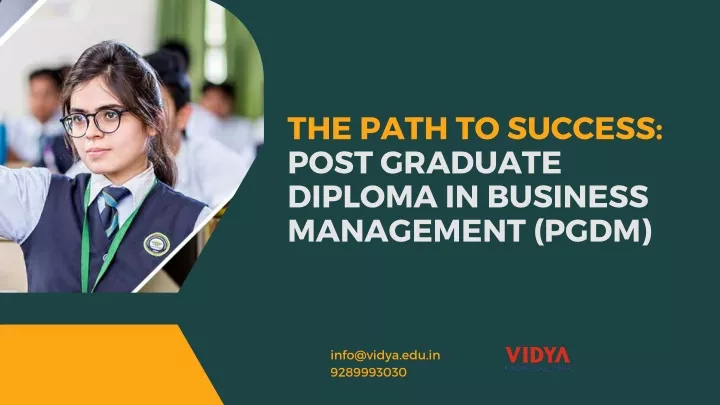 the path to success post graduate diploma