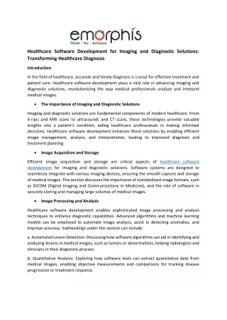 healthcare software development for imaging