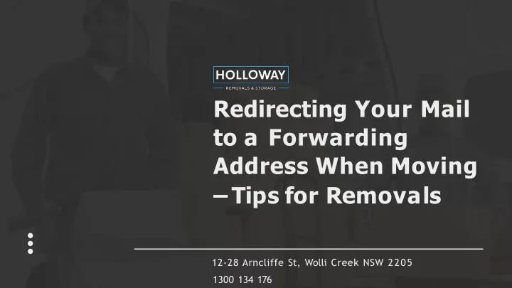 redirecting your mail to a forwarding address