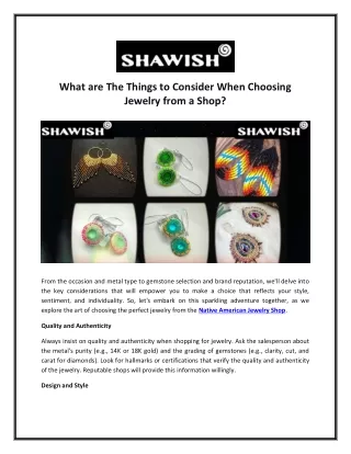 what are the things to consider when choosing