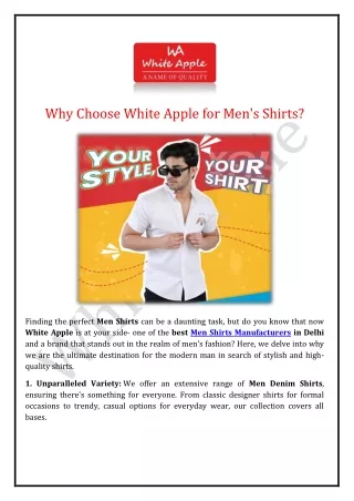 Why Choose White Apple for Men