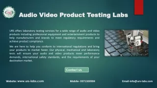 The Vital Role of Audio Video Product Testing Labs