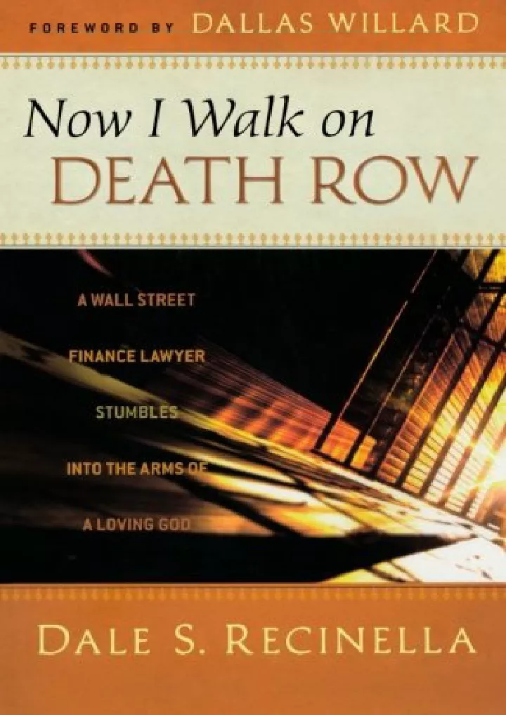 now i walk on death row a wall street finance