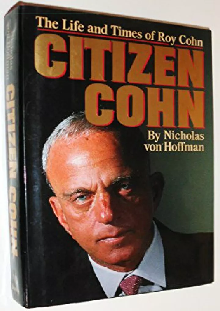 citizen cohn download pdf read citizen cohn
