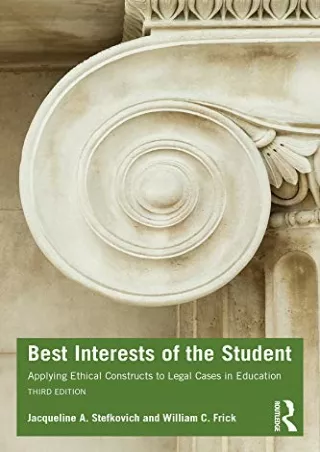PDF KINDLE DOWNLOAD Best Interests of the Student full