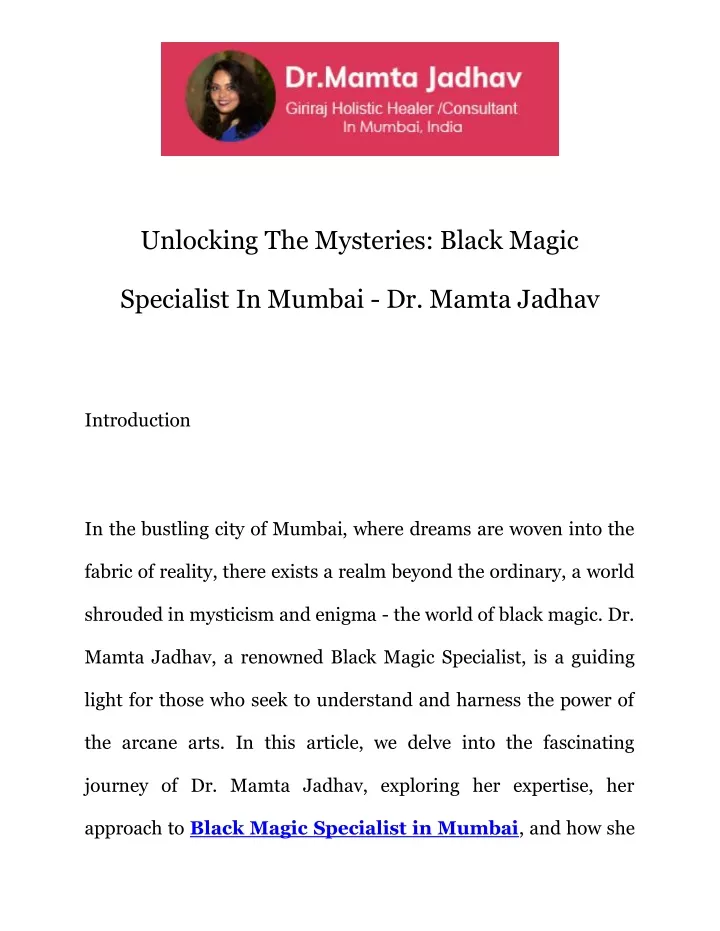 unlocking the mysteries black magic