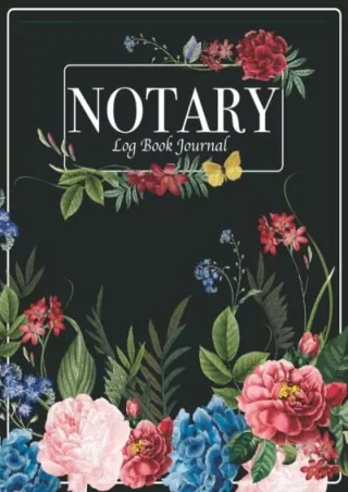 [PDF] READ Free Notary Log Book Journal: Notary Public Record Book & Notary