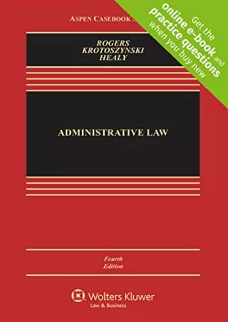 [PDF] DOWNLOAD FREE Administrative Law (Aspen Casebook) [Connected Casebook