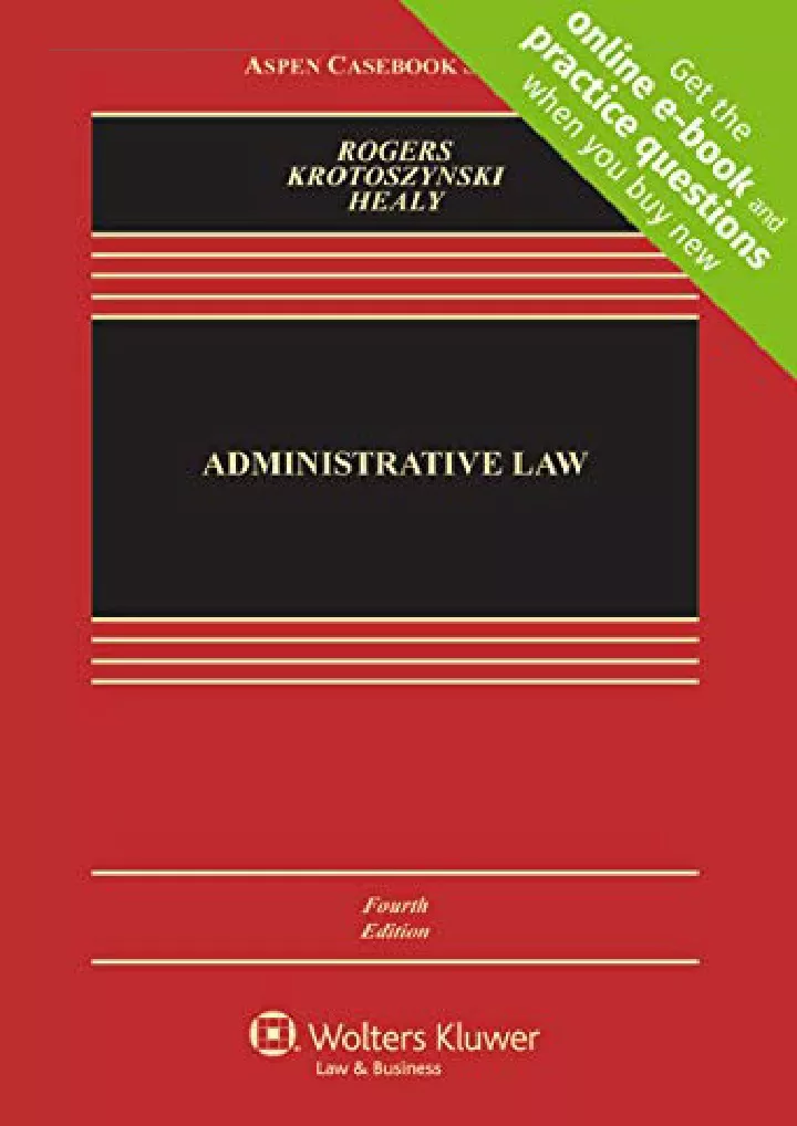 administrative law aspen casebook connected