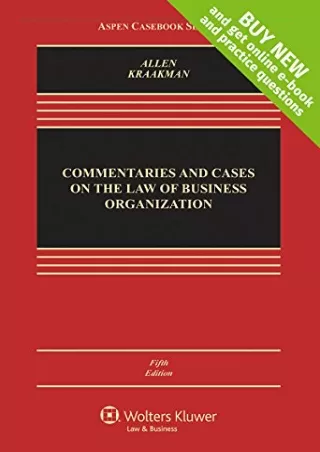 [PDF] READ] Free Commentaries and Cases on the Law of Business Organization