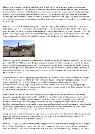 Paket Liburan Kota Malang - 2023 Liburan Seru, Harga Ideal!