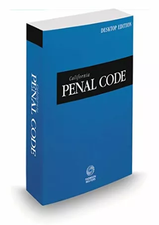 [PDF] READ] Free California Penal Code, 2021 ed. (California Desktop Codes)