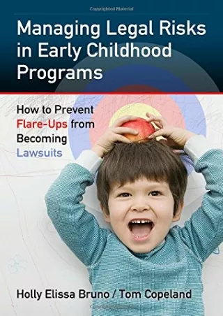 DOWNLOAD [PDF] Managing Legal Risks in Early Childhood Programs: How to Pre