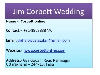 Jim Corbett Wedding