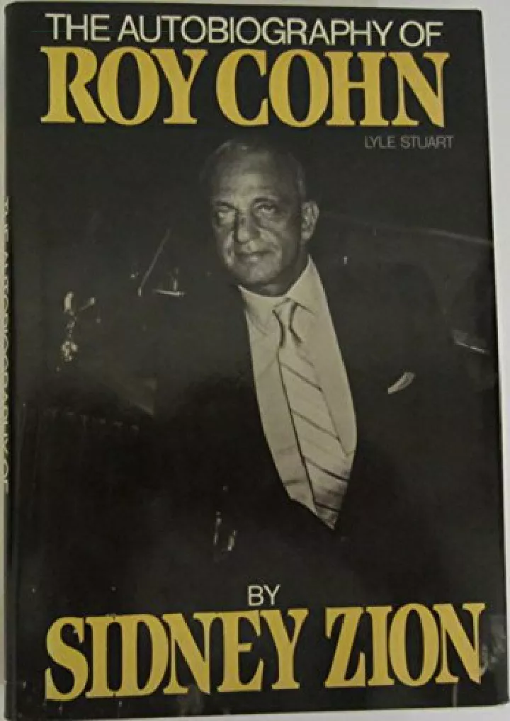 the autobiography of roy cohn download pdf read