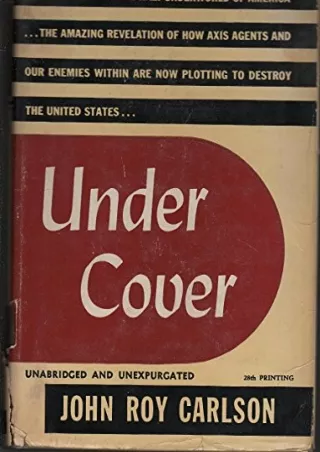 PDF Under Cover - My Four Years In The Nazi Underworld Of America download