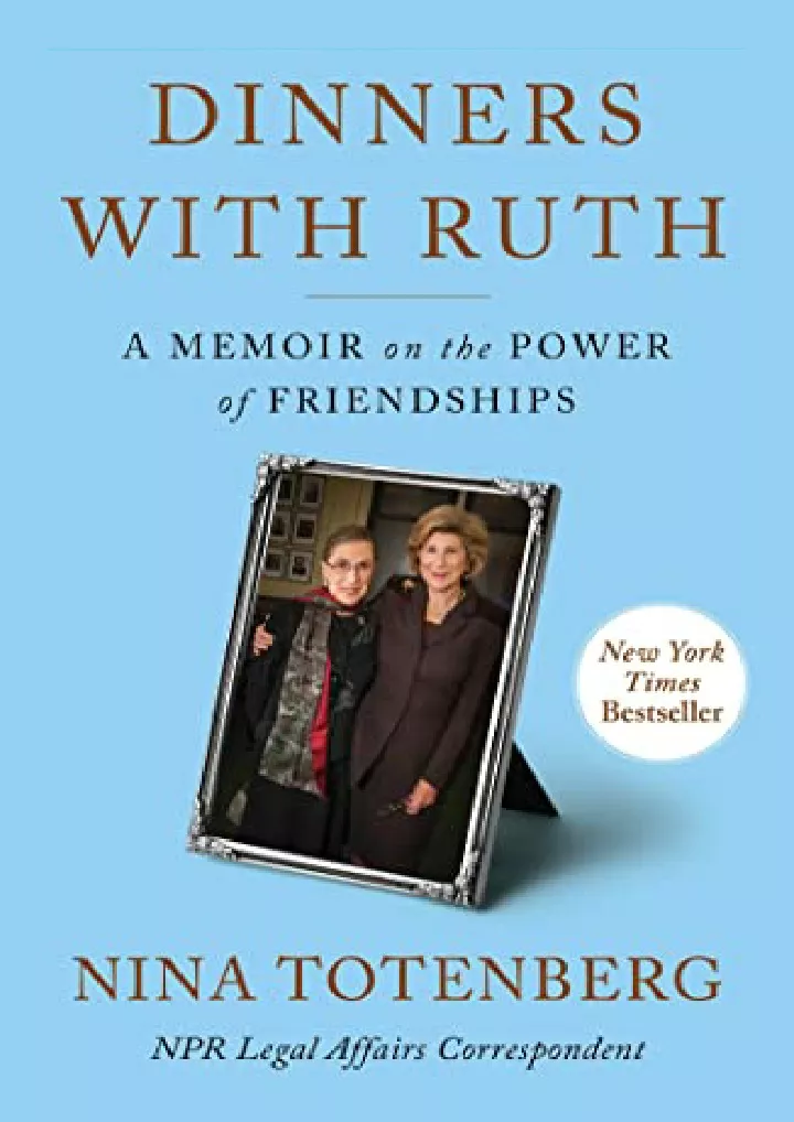 dinners with ruth a memoir on the power