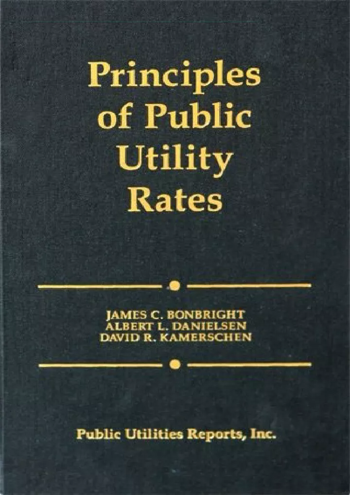 principles of public utility rates download