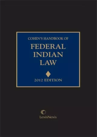 EPUB DOWNLOAD Cohen's Handbook of Federal Indian Law kindle
