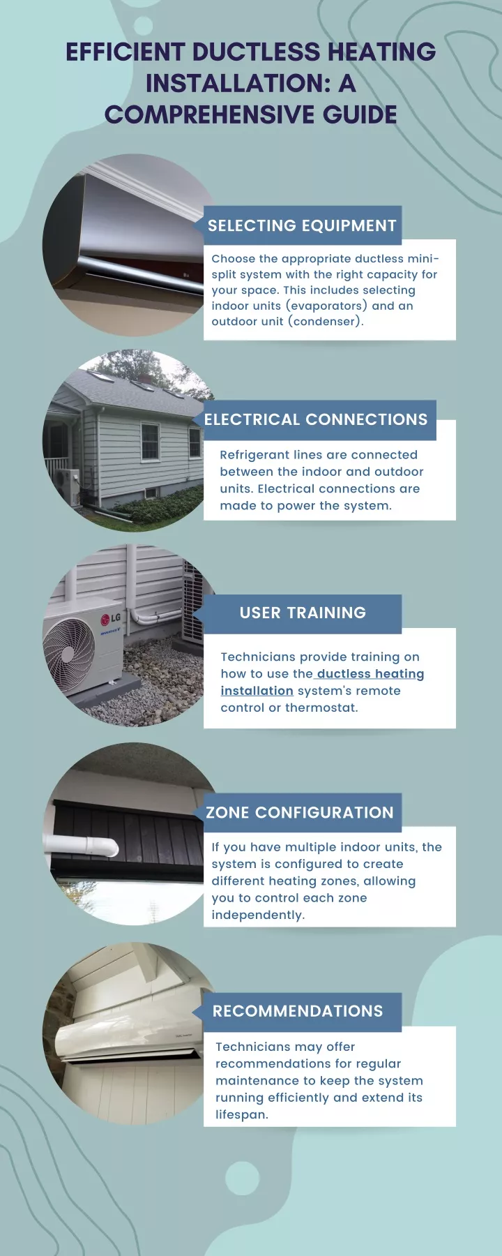 efficient ductless heating installation