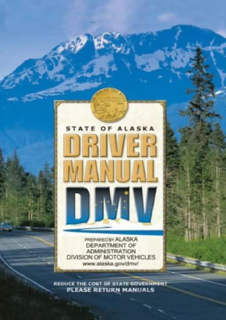 PPT READ [PDF] State of Alaska Driver Manual (DMV) Learners Permit