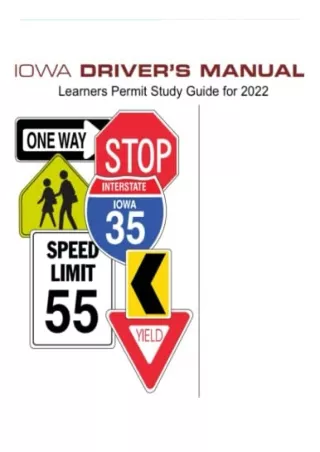 PDF Read Online Iowa Driver’s Manual Learners Permit Study Guide for 2022: