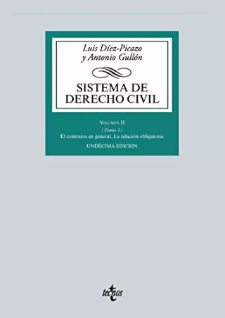 PDF Sistema de Derecho Civil: Volumen II (Tomo 1) El contrato en general. L