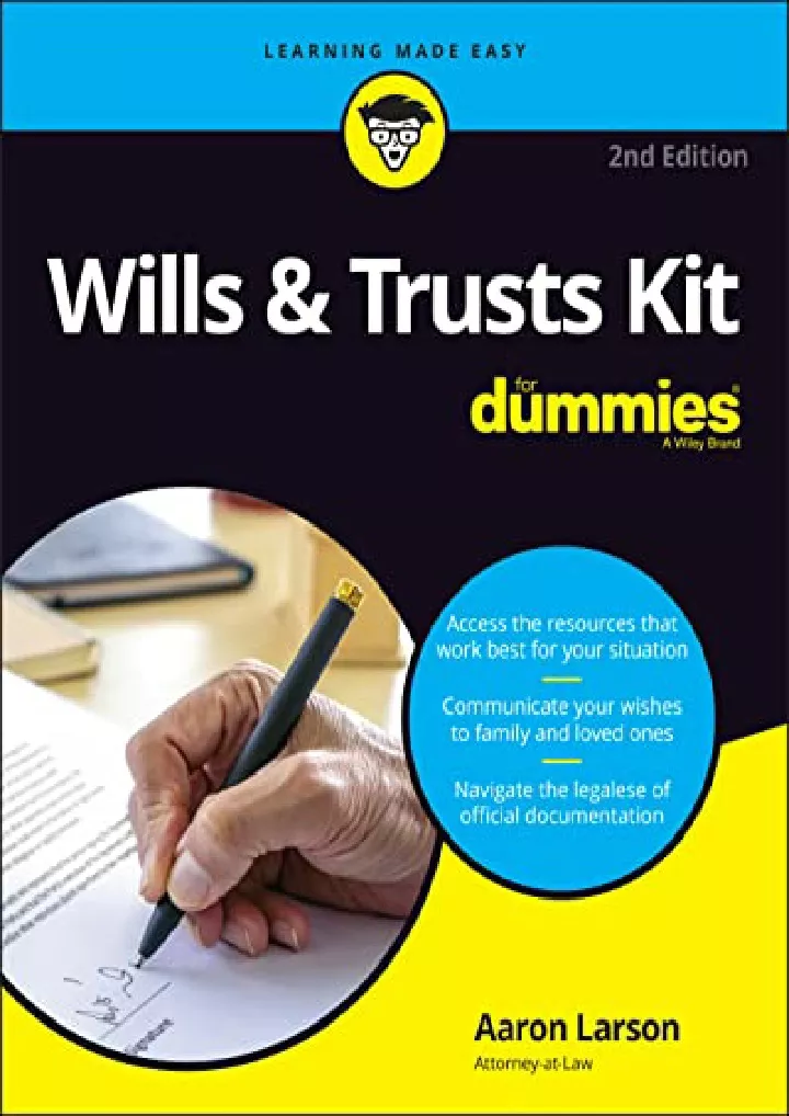 wills trusts kit for dummies for dummies business
