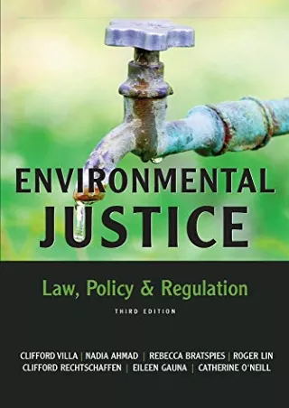 READ [PDF] Environmental Justice: Law, Policy & Regulation epub