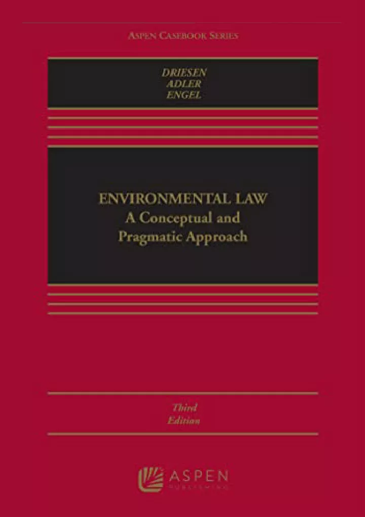 environmental law conceptual and pragmatic