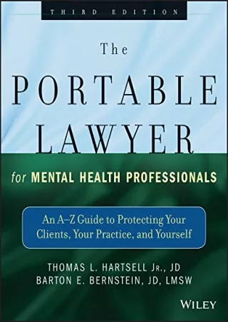 [PDF] DOWNLOAD EBOOK The Portable Lawyer for Mental Health Professionals: A