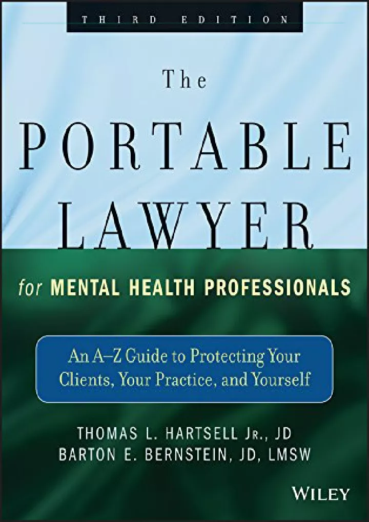 the portable lawyer for mental health