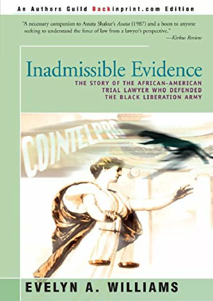 inadmissible evidence the story of the african