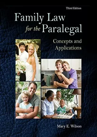 PDF/READ Family Law for the Paralegal: Concepts and Applications android