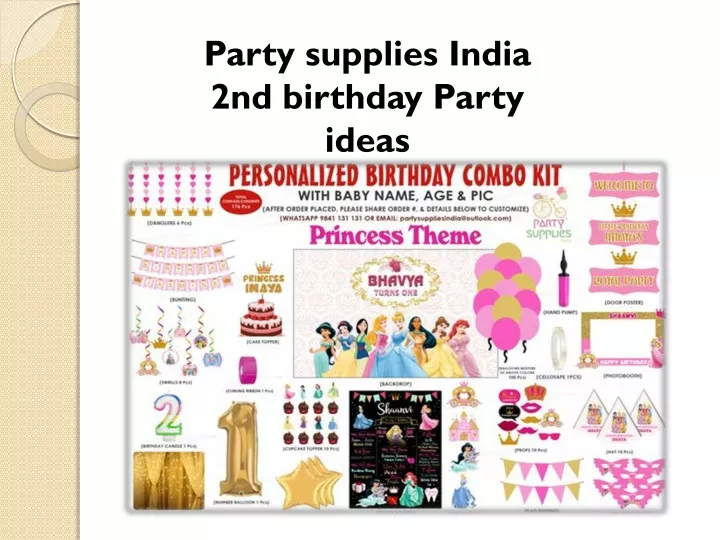 party supplies india 2nd birthday party ideas