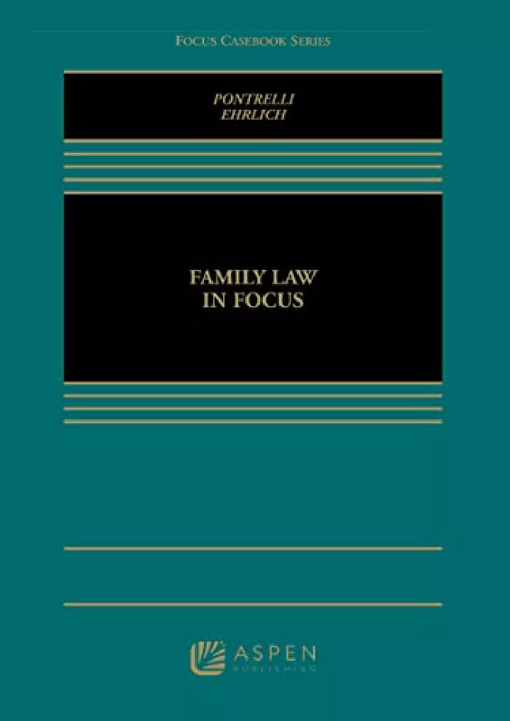 family law in focus focus casebook download