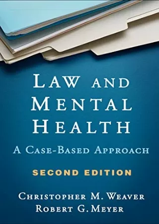 PDF BOOK DOWNLOAD Law and Mental Health: A Case-Based Approach full