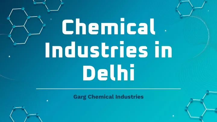 chemical industries in delhi