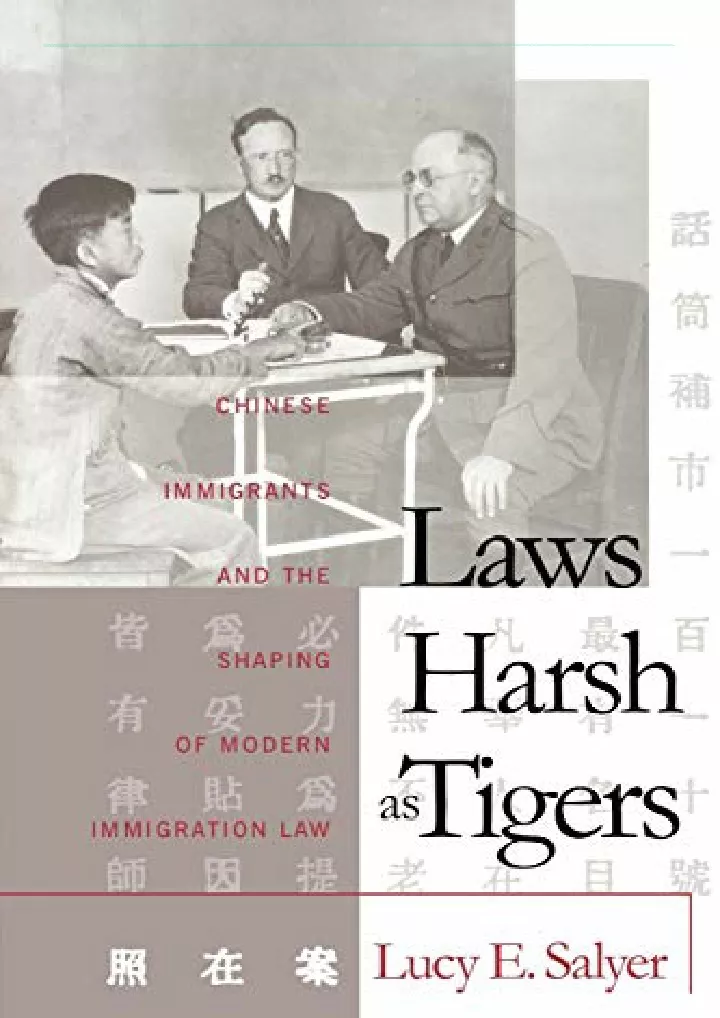 laws harsh as tigers chinese immigrants